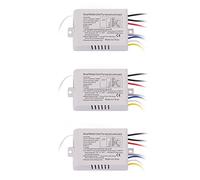 IGUATU Lot de 3 interrupteurs numériques à télécommande pour lampe 4 voies 220 V