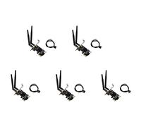IGUATU Lot de 5 adaptateurs réseau PCI-E X1 vers M.2 NGFF E-Key WiFi avec Bluetooth pour PC de bureau