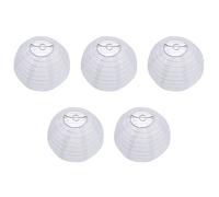 IGUATU Lot de 5 lanternes chinoises japonaises en papier blanc de 20,3 cm de diamètre