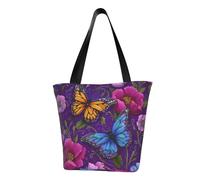 IguaTu Louvre Museum in Paris Sac fourre-tout décontracté à bandoulière pour femme Grande capacité Sac à main léger avec fermeture éclair pour le shopping, les voyages et un usage quotidien, Fleurs et