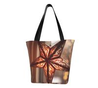 IguaTu Merry Christmas Star2 Sac fourre-tout décontracté pour femme Grande capacité Léger avec fermeture éclair pour le shopping, les voyages et un usage quotidien, Merry Christmas Star2, Taille