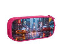 IguaTu New York Trousse à crayons grande capacité - Organiseur de papeterie double couche pour l'école, le bureau, les voyages, rose, Taille unique, Trousse de beauté