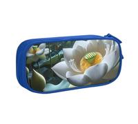 IguaTu Night Lotus Flowers Trousse à crayons grande capacité - Organiseur de papeterie double couche pour l'école, le bureau, les voyages, bleu, Taille unique, Trousse de beauté