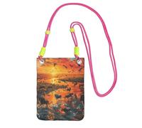 IguaTu Petit sac à bandoulière léger et résistant à l'eau en sergé pour femme, motif danseuse de ballet, Migration animale1, Taille unique