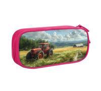 IguaTu Tractor Farm Trousse à crayons grande capacité - Organiseur de papeterie double couche pour l'école, le bureau, les voyages, rose, Taille unique, Trousse de beauté