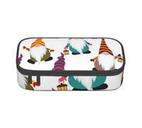 IguaTu Trousse à crayons de grande capacité avec compartiments et fermeture éclair Motif poules et la ferme, Nains de Noël drôles, Taille unique, Trousse de beauté