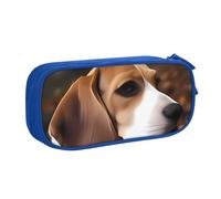 IguaTu Trousse à crayons de grande capacité Motif Beagle mignon - Organiseur de papeterie double couche pour l'école, le bureau, les voyages, bleu, Taille unique, Trousse de beauté
