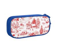 IguaTu Trousse à crayons de grande capacité Motif ours sauvages - Double couche Organiseur de papeterie pour l'école, le bureau, les voyages, bleu, Taille unique, Trousse de beauté