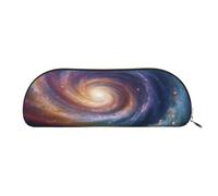 IguaTu Trousse à crayons en cuir mauvais œil - Trousse de maquillage avec fermeture éclair lisse - Sac à monnaie - Organiseur de papeterie de bureau, Spirale spatiale énergie cosmique, Taille unique,