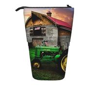 IguaTu Trousse à crayons extensible avec motif animaux de la ferme, organiseur de papeterie télescopique, tissu Oxford durable, multi-usage pour stylos, maquillage, Old Tractor Photo Farm, Taille