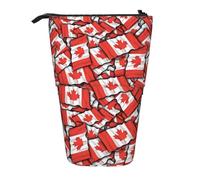 IguaTu Trousse à crayons extensible en tissu Oxford durable pour stylos, maquillage, Drapeau du Canada., Taille unique, Trousse de beauté