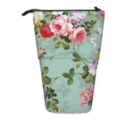 IguaTu Trousse à crayons extensible en tissu Oxford durable pour stylos, maquillage, Fleurs florales vintage., Taille unique, Trousse de beauté