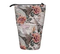 IguaTu Trousse extensible de nombreux zombies - Organiseur de papeterie télescopique - Tissu Oxford durable - Multi-usage - Pour stylos, maquillage, Fleur Paris Tour Eiffel, Taille unique, Trousse de