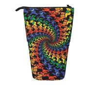 IguaTu Trousse extensible sirène, organiseur de papeterie télescopique, en tissu Oxford durable, multi-usage pour stylos, maquillage, Imprimé tie-dye ours dansant, Taille unique, Trousse de beauté