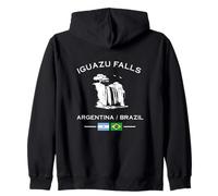 Iguazu Falls Argentine Drapeau Brésil Cascade Iguazú Falls Sweat à Capuche