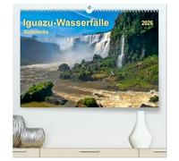 Iguazu Wasserfälle - Südamerika (hochwertiger Premium Wandkalender 2026 DIN A2 quer), Kunstdruck in Hochglanz: Die Iguazu-Wasserfälle - die größten und wohl auch schönsten Wasserfälle der Welt.