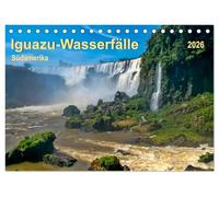 Iguazu Wasserfälle - Südamerika (Tischkalender 2026 DIN A5 quer), CALVENDO Monatskalender: Die Iguazu-Wasserfälle - die größten und wohl auch schönsten Wasserfälle der Welt.