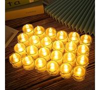 IGUG Bougies chauffe-plat LED,Bougie LED Thé Flamme Réaliste,36pcs paquets de bougies chauffe-plat à piles sans flamme,fausse bougie électrique pour les célébrations saisonnières
