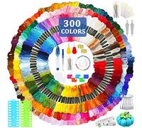 IGUGI Fils à Broderie Kit,300 Couleurs,384pcs Fil à Broderie pour Broderie Point de Croix Tricotage Bracelets Brésiliens Fil a Coudre des Outils Accessoires,Fil Bracelet Bresilien