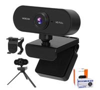 IGUGI Webcam avec Microphone,Webcam Streaming,USB CaméRa PC,1080P HD avec Microphone et Trépied,Balance des Blancs Automatique pour VidéO,Apprentissage,RéUnions et Streaming