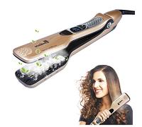 iGutech fer à lisser professionnel avec peigne à vapeur de défrisage, avec 5 trous de pulvérisation,anti-brûlure, fonction de verrouillage automatique de la température