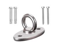 iguTrail Crochet de plafond pour charge lourde M8, plaque oculaire en acier inoxydable 304, capacité de charge de 500 kg, 80 x 39 mm, pour fauteuil suspendu, sac de frappe, balançoire, yoga