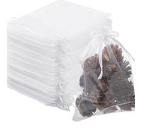 iguTrail Lot de 200 sachets en organza avec cordon de serrage - Petit sac cadeau à remplir - Pour festival, bonbons, fête et mariage - 7 x 9 cm