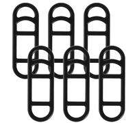 iguTrail Lot de 6 bandes en caoutchouc pour éclairage de vélo, bande en silicone, anneaux en caoutchouc extensible, lampe de poche, support pour lampe de poche, téléphone portable, haut-parleur