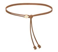 IGXX Ceinture Fine en PU avec Nœud, Réglable pour Robes et Taille Haute, Marron