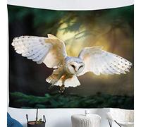 igyhuij chouette Tapisserie Murales, Tenture Murale Mandala Hippie Psychédélique Bohemian Nature Decoration, Tenture Murale pour Salon Chambre Tapestry 200x200 cm