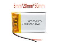 IGZLLBYJ 2 5 10 20 PCS 3. 7V 300mAh 602030 Lipo avec 2. Plug JST 0 mm Compatible avec Les Petits projets de Bricolage électronique et Les appareils Portables(5pcs no Connector)