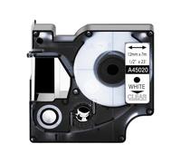 IGZLLBYJ 4pcs Tape Multicolor Étiquette 12 mm x 7m Compatible avec 45010 45011 45012 45020 et LabelManager 420p 450 450D(4PK White on Clear)