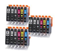 IGZLLBYJ ASW - Lot de 3 Cartouches d'encre PGI525 PGI 525 CLI 526, compatibles avec imprimante IP4850 Ix6550 MG5150 MG5250 MG6150 MG8150 MX885 MG5350(3set 18PK)