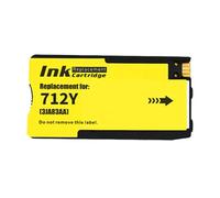 IGZLLBYJ Cartouche à Encre remanufacturée 712 XL 712XL 3ED71A 3ED67A Compatible avec 712 Compatible avec DesignJet T210 T230 T250 T650(Yellow)