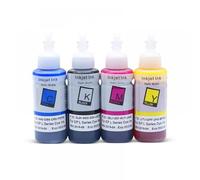 IGZLLBYJ Ensemble à Encre de Recharge Compatible 4/6 Couleur 664 672 673 674 Compatible avec T664 T672 T673 T674 L1300 L1455 L800 L801 L805 L810 L850 L1800(4Color 1set)