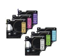 IGZLLBYJ Tapé d'étiquette à Paillettes de 12 mm de 6pk Compatible avec D1 LM160 LM280 Les imprimantes fonctionnent avec 2056085 2056086 2056090 2056091 2056094 2056098 Étiquettes