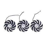iHaospace Lot de 3 ventilateurs de carte graphique de rechange compatibles avec MSI GeForce RTX 3070 SUPRIM (X) 8G (LHR), 3070 Ti SUPRIM (X) 8G, PLD10010B12HH, 2 roulements à billes, 95 mm