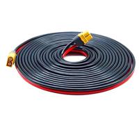 iHaospace Rallonge de câble XT60 - 5 m - Alimentation solaire XT60 femelle vers mâle - 5 m - 12 AWG - Compatible avec le panneau solaire Anker EcoFlow Powerstaion