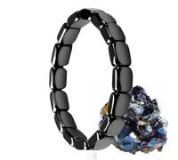 IHAZNTMZX Bracelet en hématite pour homme : retrouvez votre confiance et votre motivation. Soyez concentré, fort et prêt à tout affronter. Forme carrée.