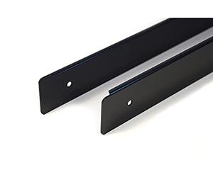 IHC Serre-plan de travail noir 38 mm - Bandes coudées droite et gauche pour comptoir de cuisine avec perforateur - Numéro de catalogue 101778AMP