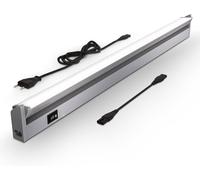 IHDIH-- Lumière cuisine sous meuble avec interrupteur marche/arrêt, couleur de lumière blanc neutre, orientable, éclairage LED cuisine sous meuble, lampe led, 54,7x6,1x2,4 cm, couleur titane
