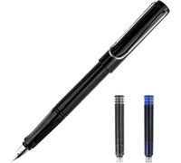 Ihdih-Stylo Plume Avec 2 Cartouches D'encre (Bleue, Noir), Stylos À Plume Avec Grip Ergonomique Et Plume Acier Poli En Taille Ef, Pointe Fine, Ecriture Lisse Pour Signature Ecole Bureau, Droitier