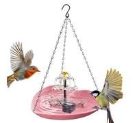 Ihdjasg Bain d'Oiseau pour Extérieur - Forme cœur résistante aux intempéries,Fontaine Solaire pour Bassin d'Oiseau,pour moineaux, perruches, inséparables, Conures, calopsittes, pinsons, Jardins,