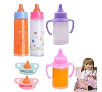 Ihdjasg Biberons de ,Accessoires de Soin pour | Biberon Réaliste Lait Jus avec Sucette pour Anniversaire Maison Noël Crèche Garderie Fille