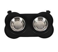 Ihdjasg Bol De Nourriture pour Chien - Distributeur Nourriture Chat Anti-Renversement Double Bols | Plateau Repas Amovible pour Taille Petit Moyen Grand Chiot,Intérieur Extérieur