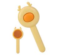 Ihdjasg Brosse à Dépouillement pour Animaux - Peigne 2-En-1 Anti-Perte Pour Animaux Avec Bouton De Libération | Peigne de Nettoyage des Poils de Chiot,Pour Le Bain À Domicile Intérieur Et Extérieur