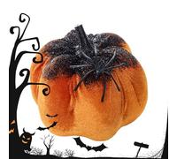 Ihdjasg Décoration Citrouille,Décoration Citrouille Araignée Halloween | Figurine Velours 3D avec Araignée pour Fêtes Maison Bureau Table Fenêtre