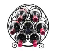 Ihdjasg Étagère à vin de table | Design rond pour ranger 7 bouteilles - Support de présentation pour le vin - Pour une utilisation dans la maison, le salon, la cuisine, le bar, le plan de travail, le