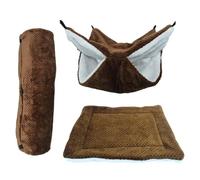 Ihdjasg Hamac pour Furets - Tunnel Nichoir Douillet en Peluche - Maisonnette Petits Animaux | pour Souris Volante, Furet, Rongeur, Dodo, Repos, Cachette, Jeu, Escalade, Hiver