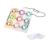 Ihdjasg Jouet à lacets en bois de couleur assortie - Jouet à cordes en bois pour apprendre les couleurs - Jouet à lacets préscolaire - Jouet à lacets pour Halloween, anniversaire